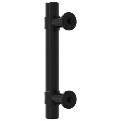 vidaXL Tiradores para armarios 10 uds acero inoxidable negro 64 mm