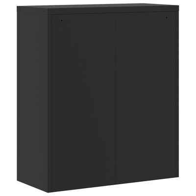 vidaXL Armario archivador de acero negro 90x40x145 cm