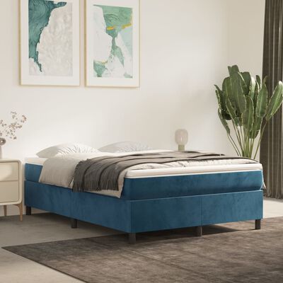 vidaXL Estructura de cama de terciopelo azul 140x190 cm