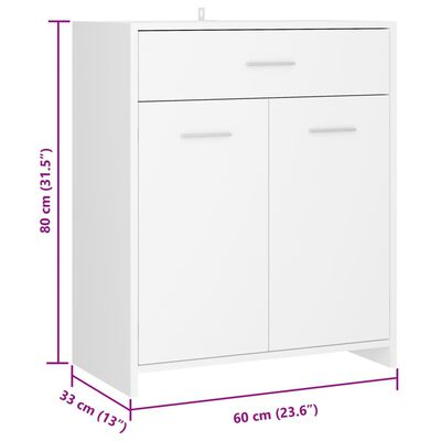 vidaXL Juego de muebles de baño 4 piezas blanco