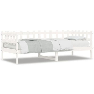 vidaXL Sofá cama sin colchón madera maciza de pino blanco 90x190 cm