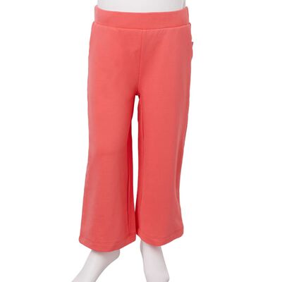 Pantalón infantil con perneras anchas coral 116