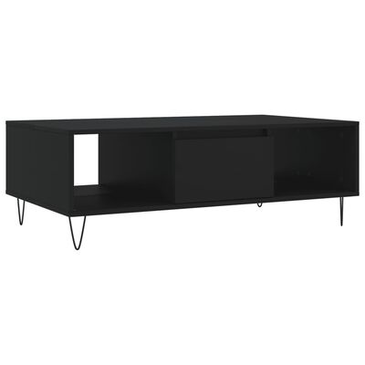 vidaXL Mesa de centro madera de ingeniería negro 104x60x35 cm