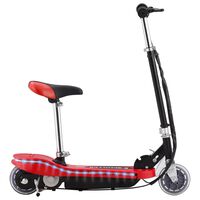 vidaXL Patinete para niños con asiento y LED rojo 120 W