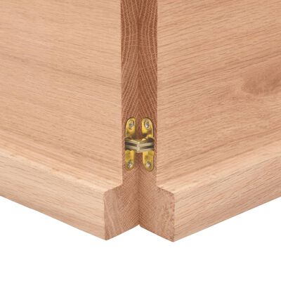 vidaXL Estante pared madera roble tratada marrón claro 180x40x(2-4) cm