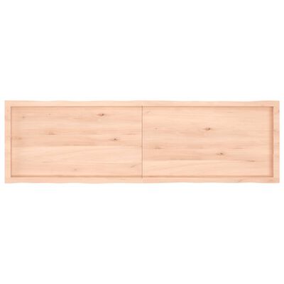 vidaXL Tablero de mesa madera maciza borde natural 180x50x(2-6) cm