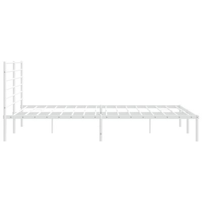 vidaXL Estructura cama sin colchón con cabecero metal blanco 200x200cm