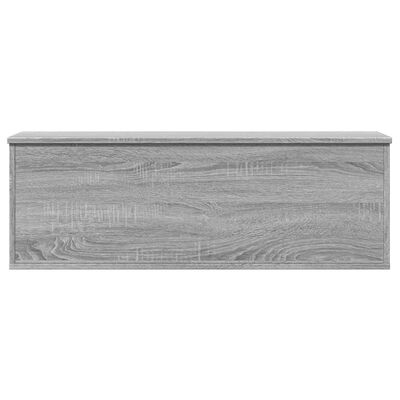 vidaXL Caja de almacenaje madera ingeniería gris Sonoma 102x35x35 cm