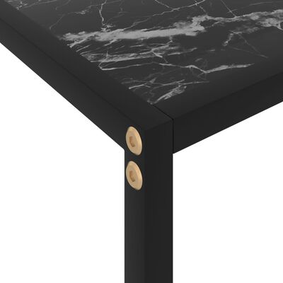 vidaXL Mesa de consola negro vidrio templado 80x35x75 cm