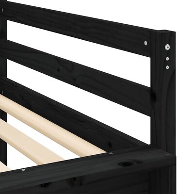 vidaXL Cama alta para niños con torre madera pino azul 90x190 cm