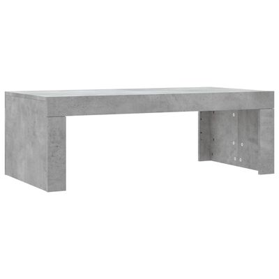 vidaXL Mesa de centro madera de ingeniería gris hormigón 102x50x36 cm