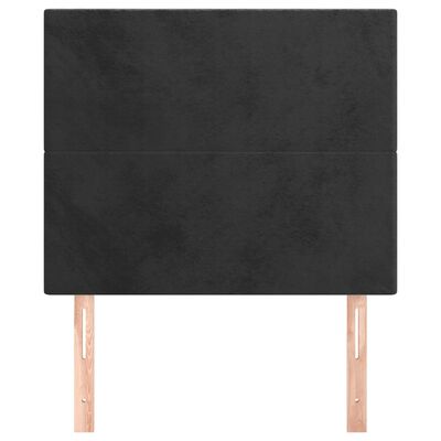 vidaXL Cabeceros 2 unidades de terciopelo negro 80x5x78/88 cm