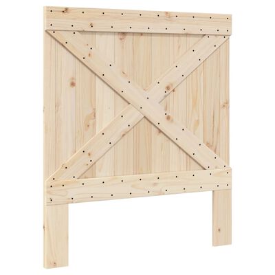 vidaXL Estructura de cama con cabecero madera de pino gris 90x200 cm