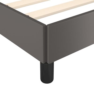 vidaXL Estructura de cama con cabecero cuero sintético gris 80x200 cm