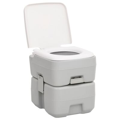 vidaXL Juego de inodoro con lavabo portátil para camping