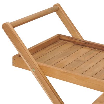 vidaXL Carrito del té de madera maciza de teca