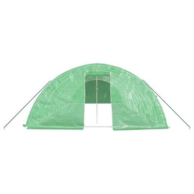 vidaXL Invernadero con estructura de acero verde 60 m² 12x5x2,3 m