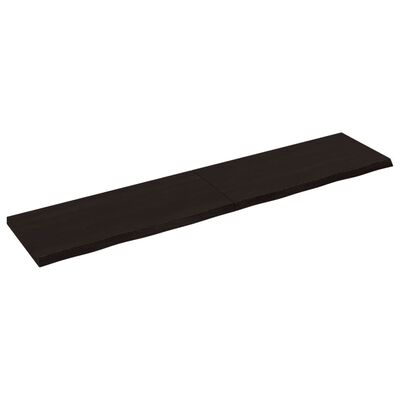 vidaXL Tablero mesa madera roble tratada marrón oscuro 180x40x(2-4) cm