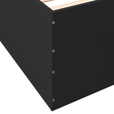 vidaXL Estructura de cama madera de ingeniería negra 135x190 cm