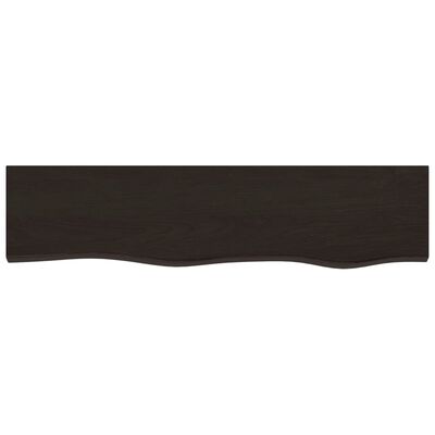 vidaXL Estante de pared madera roble tratada marrón oscuro 80x20x4 cm