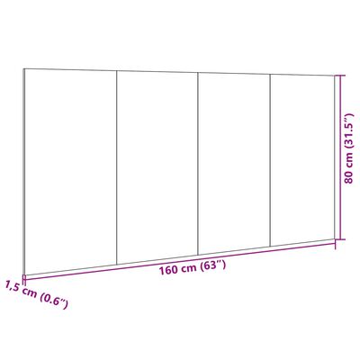 vidaXL Cabecero cama con mesitas madera ingeniería marrón roble 160 cm