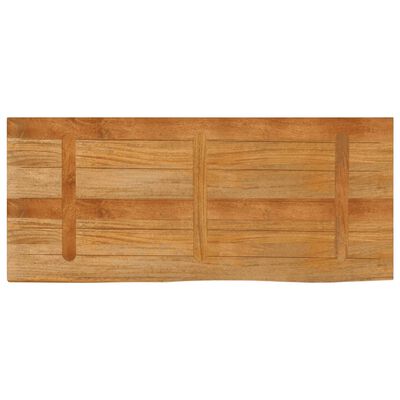 vidaXL Tablero de mesa borde natural madera maciza mango 140x60x2,5 cm