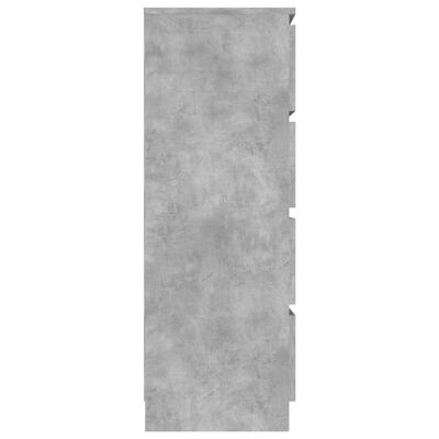 vidaXL Aparador de madera contrachapada gris hormigón 60x35x98,5 cm