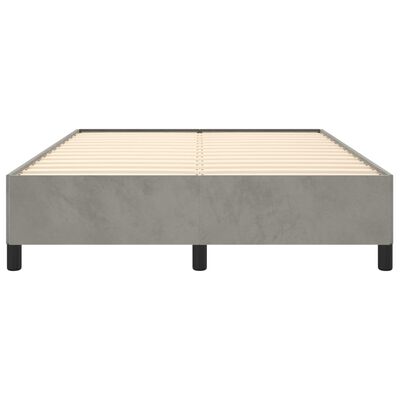 vidaXL Estructura de cama sin colchón terciopelo gris claro 140x190 cm