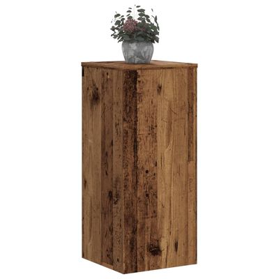 vidaXL Soportes de plantas 2 uds madera roble envejecido 30x30x70 cm