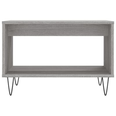 vidaXL Mesa de centro madera de ingeniería gris Sonoma 60x50x40 cm