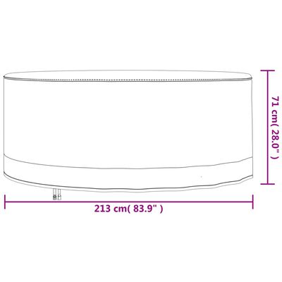 vidaXL Cubiertas muebles jardín 2 uds tela Oxford 600D Ø 213x71 cm