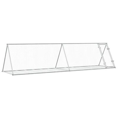 vidaXL Jaula para conejos acero galvanizado plateado 400x105x91 cm