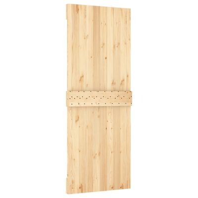 vidaXL Puerta corredera con herrajes madera maciza de pino 80x210 cm