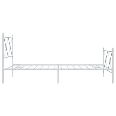 vidaXL Estructura cama sin colchón con estribo metal blanco 100x200 cm