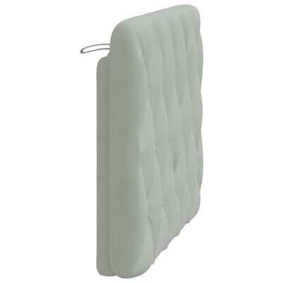 vidaXL Cabecero de cama acolchado terciopelo gris claro 100 cm