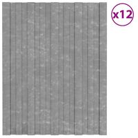 vidaXL Panel para tejado acero galvanizado plata 12 unidades 60x45 cm