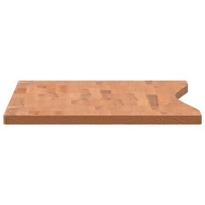 vidaXL Tablero de escritorio madera maciza de haya 110x(50-55)x2,5 cm