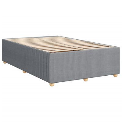 vidaXL Cama box spring con colchón tela gris claro 120x200 cm