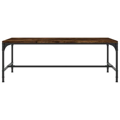 vidaXL Mesa de centro madera contrachapada roble ahumado 100x50x35 cm