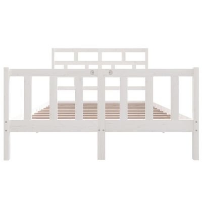 vidaXL Estructura de cama de madera maciza de pino blanco 140x200 cm