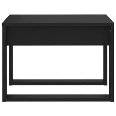 vidaXL Mesa auxiliar de madera contrachapada negro 50x50x35 cm