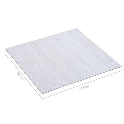 vidaXL Tarimas de suelo autoadhesivas 20 uds PVC blanco 1,86 m²