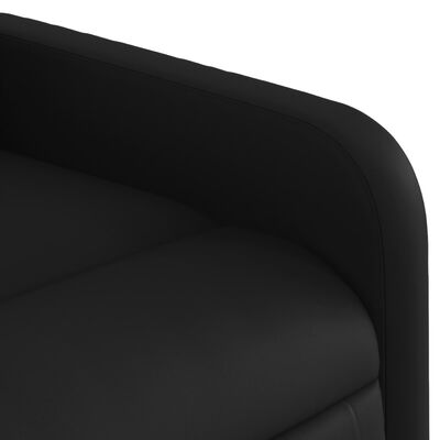 vidaXL Sillón de masaje elevable eléctrico cuero sintético negro