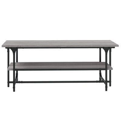 vidaXL Mesa de centro madera contrachapada gris Sonoma 100x50x40 cm