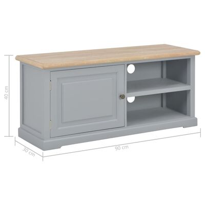 vidaXL Mueble para TV de madera gris 90x30x40 cm