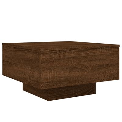 vidaXL Mesa de centro madera de ingeniería roble marrón 55x55x31 cm