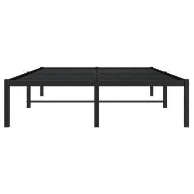 vidaXL Estructura de cama de metal negro 120x190 cm