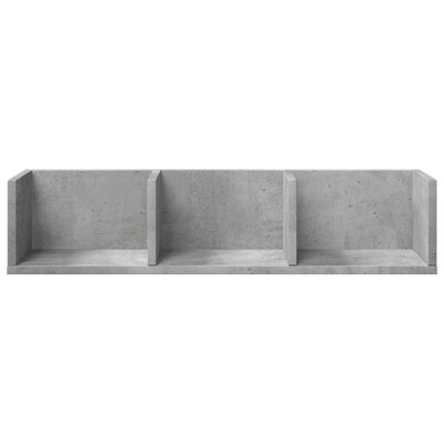 vidaXL Mueble de pared madera ingeniería gris hormigón 75x18x16,5 cm