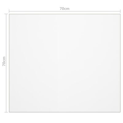 vidaXL Protector de mesa PVC mate 70x70 cm 2 mm