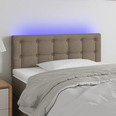 vidaXL Cabecero con LED de tela gris taupe 100x5x78/88 cm